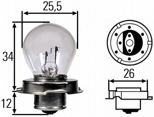 Obrázok żiarovka pre hlavný svetlomet HELLA STANDARD 8GA008899061