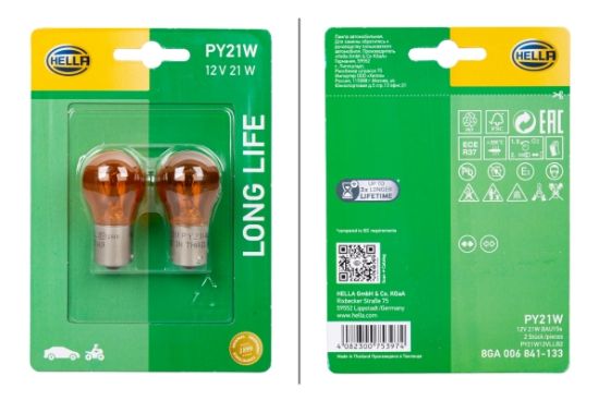 Obrázok żiarovka HELLA LONG LIFE UP TO 3x LONGER LIFETIME 8GA006841133