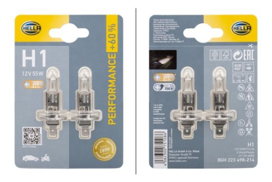 Obrázok żiarovka pre hlavný svetlomet HELLA PERFORMANCE UP TO 60% 8GH223498214