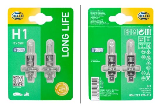 Obrázok żiarovka pre hlavný svetlomet HELLA LONG LIFE UP TO 3x LONGER LIFETIME 8GH223498314