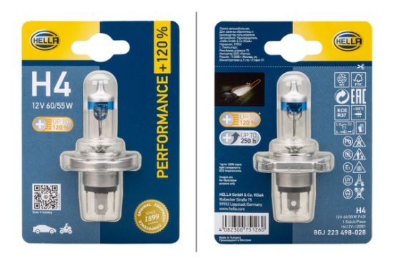 Obrázok żiarovka HELLA PERFORMANCE UP TO 120% 8GJ223498028