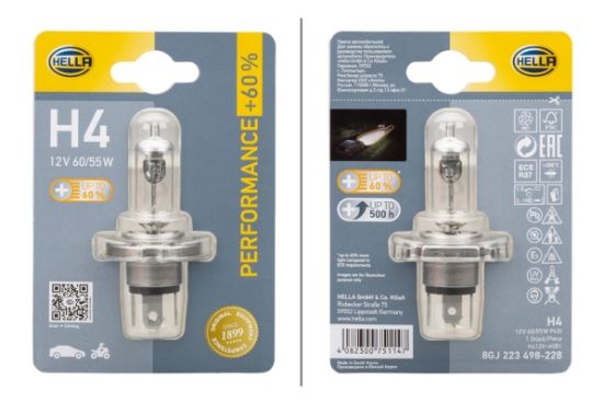 Obrázok żiarovka pre hlavný svetlomet HELLA PERFORMANCE UP TO 60% 8GJ223498228