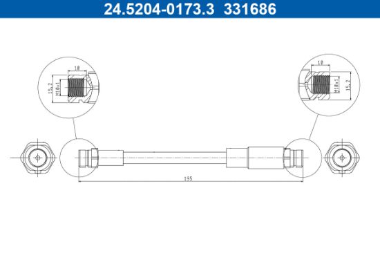 Obrázok Brzdová hadica ATE  24520401733