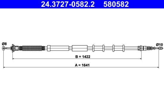 Obrázok żażné lanko parkovacej brzdy ATE  24372705822