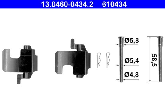 Obrázok Sada príslużenstva oblożenia kotúčovej brzdy ATE  13046004342
