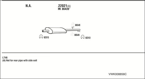 Obrázok Výfukový systém WALKER  VWK008856C