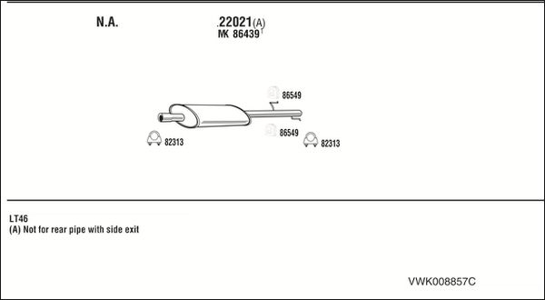 Obrázok Výfukový systém WALKER  VWK008857C