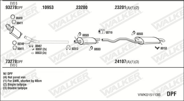 Obrázok Výfukový systém WALKER  VWK015113B