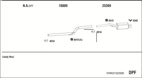 Obrázok Výfukový systém WALKER  VWK015235B