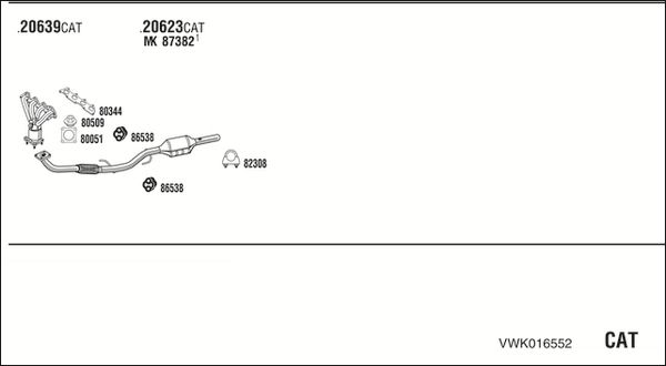 Obrázok Výfukový systém WALKER  VWK016552