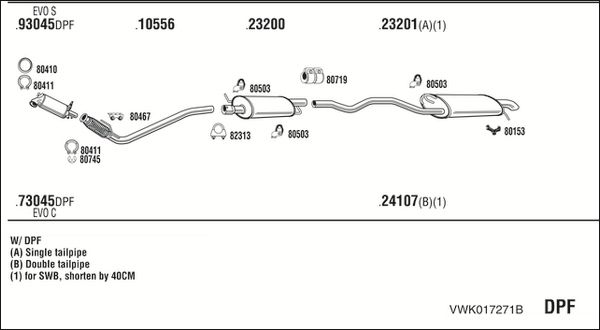 Obrázok Výfukový systém WALKER  VWK017271B