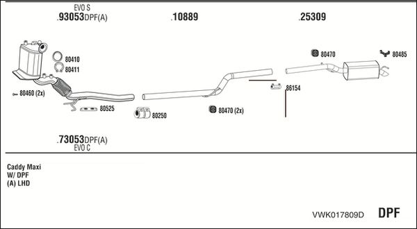 Obrázok Výfukový systém WALKER  VWK017809D