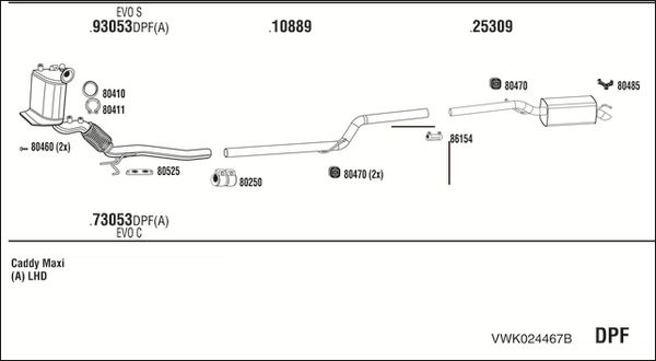 Obrázok Výfukový systém WALKER  VWK024467B