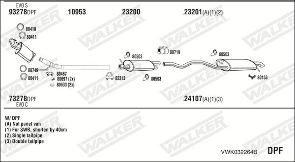 Obrázok Výfukový systém WALKER  VWK032264B