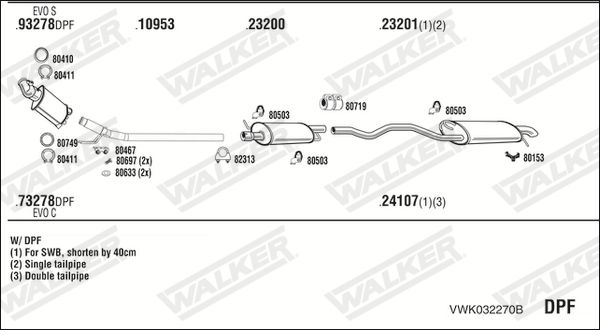 Obrázok Výfukový systém WALKER  VWK032270B