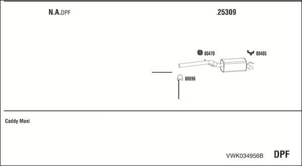 Obrázok Výfukový systém WALKER  VWK034956B