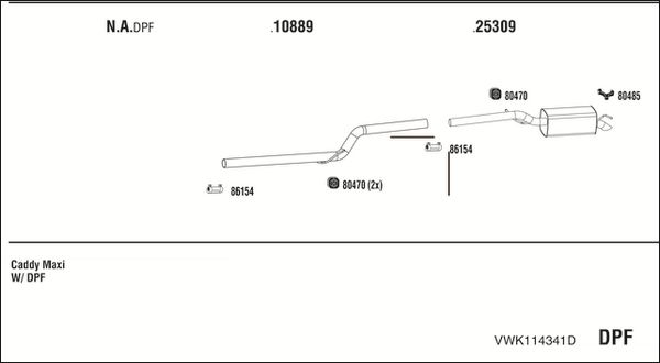 Obrázok Výfukový systém WALKER  VWK114341D