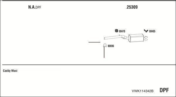 Obrázok Výfukový systém WALKER  VWK114342B
