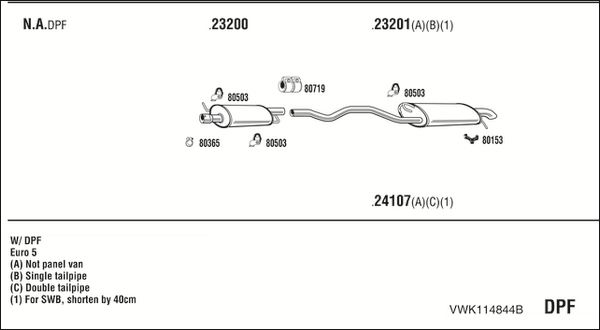 Obrázok Výfukový systém WALKER  VWK114844B