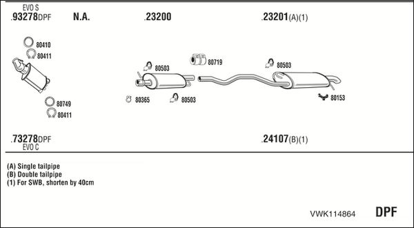 Obrázok Výfukový systém WALKER  VWK114864
