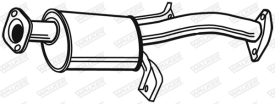Obrázok Stredný tlmič výfuku WALKER  22228