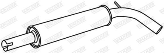 Obrázok Stredný tlmič výfuku WALKER  71339