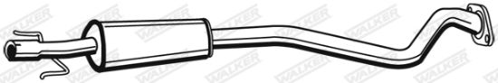 Obrázok Stredný tlmič výfuku WALKER  72352