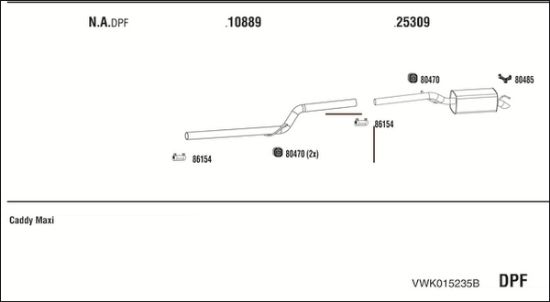 Obrázok Výfukový systém WALKER  VWK015235B