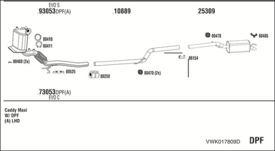 Obrázok Výfukový systém WALKER  VWK017809D