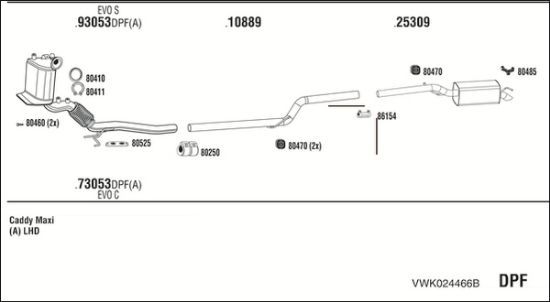 Obrázok Výfukový systém WALKER  VWK024466B