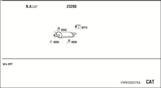 Obrázok Výfukový systém WALKER  VWK032275A