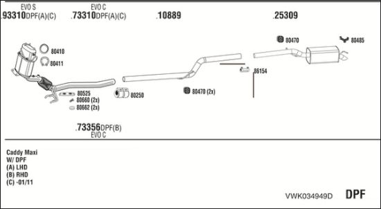Obrázok Výfukový systém WALKER  VWK034949D