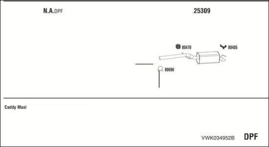 Obrázok Výfukový systém WALKER  VWK034952B