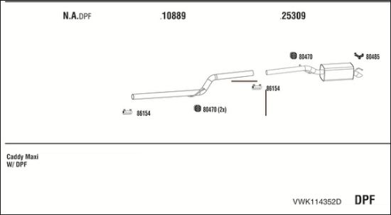 Obrázok Výfukový systém WALKER  VWK114352D