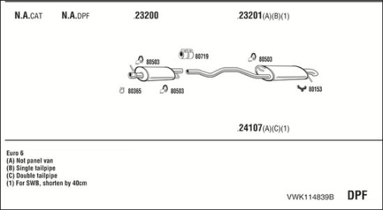 Obrázok Výfukový systém WALKER  VWK114839B