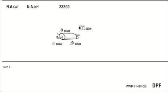 Obrázok Výfukový systém WALKER  VWK114840B