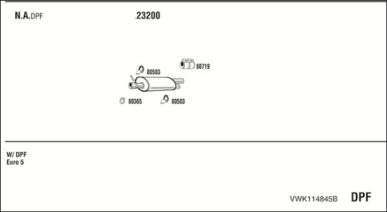 Obrázok Výfukový systém WALKER  VWK114845B