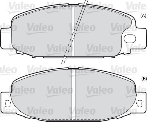 Obrázok Sada brzdových platničiek kotúčovej brzdy VALEO  598588