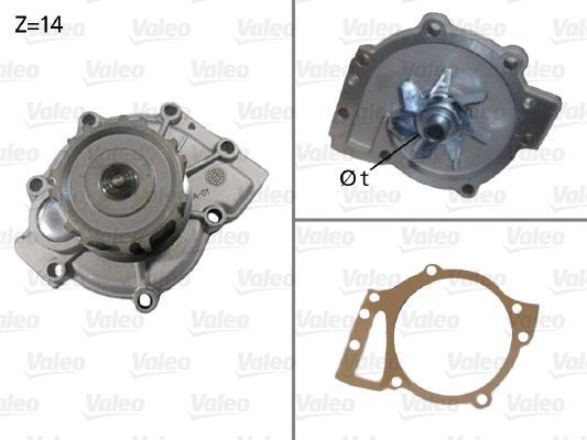 Obrázok Vodné čerpadlo, chladenie motora VALEO  506588