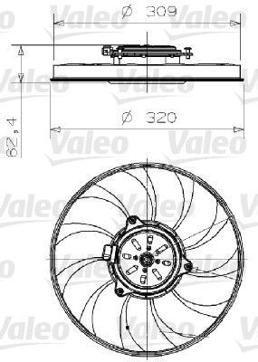 Obrázok Ventilátor chladenia motora VALEO  696001