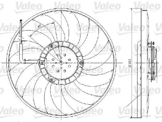 Obrázok Ventilátor chladenia motora VALEO  696017