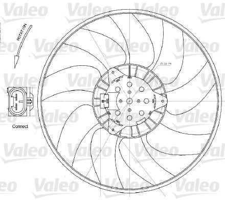Obrázok Ventilátor chladenia motora VALEO  696028