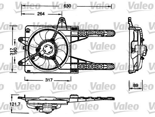 Obrázok Ventilátor chladenia motora VALEO  698178