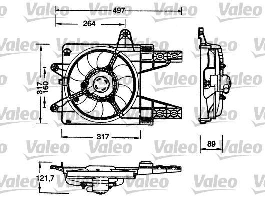 Obrázok Ventilátor chladenia motora VALEO  698179