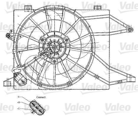 Obrázok Ventilátor chladenia motora VALEO  698344