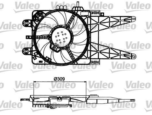 Obrázok Ventilátor chladenia motora VALEO  698484