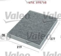 Obrázok Filter vnútorného priestoru VALEO  PROTECT 698768