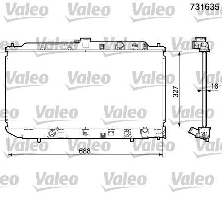 Obrázok Chladič motora VALEO  731635