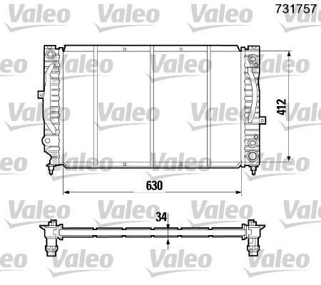 Obrázok Chladič motora VALEO  731757