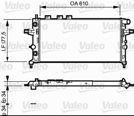 Obrázok Chladič motora VALEO  732548